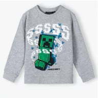 Minecraft Grey dječja majica 8 godina / 128 cm