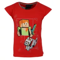   Minecraft Red dječja kratka majica, gornji dio 4 godine / 104 cm