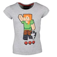   Minecraft Grey dječja kratka majica, gornji dio 4 godine / 104 cm