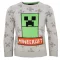 Minecraft Grey dječji pleteni pulover 10 godina / 140 cm