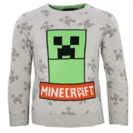 Minecraft Grey dječji pleteni džemper 6 godina / 116 cm
