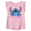Disney Lilo i Stitch Tiny Smile Light Pink dječja kratka majica, gornji dio 4 godine / 104 cm