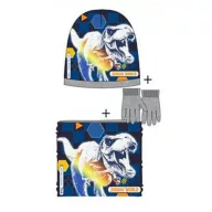   Jurassic World Attack Grey dječja kapa + snood + set rukavica 52 cm