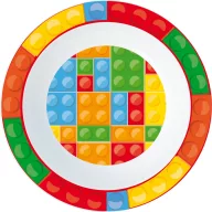 Šareno Bricks Mikro duboki tanjur s uzorkom Lego 16 cm