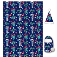   Disney Lilo i Stitch Holiday božićni flanel pokrivač i set kapa