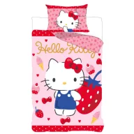   Hello Kitty Strawberry dječja, vrtićka posteljina 100×135 cm, 40×60 cm