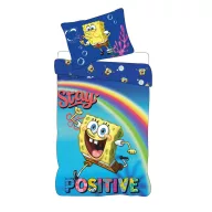   SpužvaBob Stay Positive dječji set posteljine za vrtić 100×135 cm, jastučnica 40×60 cm
