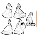 Disney Princeze Fairytale Disney Princess naljepnice za grebanje slike, set od 5 komada
