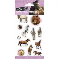 Životinje Flower Tattoo s konjem, set od 12 komada