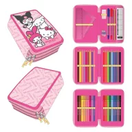 Hello Kitty Kawaii Cuties punjena pernica s 3 razine