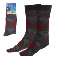 Superman Grey čarape za odrasle s dugom nogom 38/45