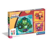   Osvetnici Hero Squad Iron Man i njegov super tim puzzle 3x48 kom Clementoni