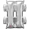 Brojevi Silver Srebrni mini folijski balon hashtag ikona 33 cm