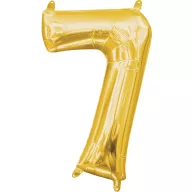 Brojevi Gold Zlatni mini broj folijski balon 7 - 40 cm