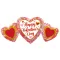 Ljubav Trio Happy Valentine's Day folijski balon 86 cm