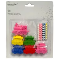 Vozilo Colorful Set svjećica za tortu vlak