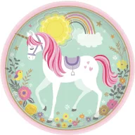 Jednorog Magical papirnati tanjur 8 komada 22,9 cm