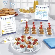 Krštenje Christening Blue set stolne dekoracije 12 komada