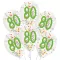 Sretan rođendan Droplets Happy Birthday 80 balon napunjen konfettima, set 6 komada 11 inča (27,5 cm)