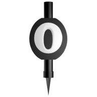   Sretan rođendan Black Crna vatrometna slavljenička brojka 0, 12 cm