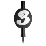   Sretan rođendan Black Crni vatromet za tortu s brojem 3, 12 cm