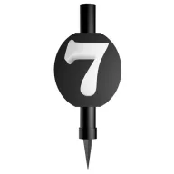 Sretan rođendan Black Crna vatromet za tortu broj 7, 12 cm