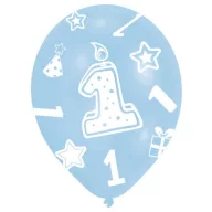 Prvi rođendan Blue baloni, balon 6 kom 11 inča (27,5 cm)