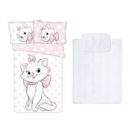   Disney Marie set za djecu s uzorkom mačke, posteljina i jastuk/pokrivač za vrtić 100x135 cm 40x60 cm (Dots)
