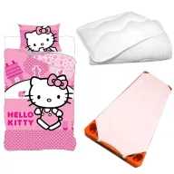   Hello Kitty Pink World dječja posteljina za vrtić, jastučić i set jorgan/jastuk 100x135 cm 40x60 cm