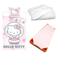   Hello Kitty Cozy Winter dječja posteljina, podložak i set pokrivača/jastuka 100x135 cm 40x60 cm