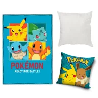   Pokémon Blue Eevee set polarne deke, jastučnice i jastuka, 3 komada