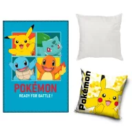   Pokémon Blue Electro set od 3 komada: polar deka, jastučnica i jastuk