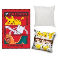   Pokémon Battle PikaPal polar deka, jastučnica i set jastuka od 3 komada