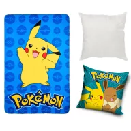   Pokémon Wave Eevee set od 3 komada s polar dekom, jastučnicom i jastukom
