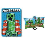   Minecraft TNT Chaos set polarnog pokrivača i jastuka, 2 komada