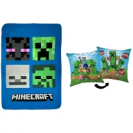   Minecraft Bad Chaos set polarnog pokrivača i jastuka, 2 dijela
