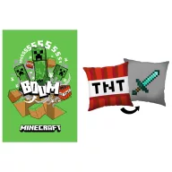 Minecraft Creeper Sword set polarne deke i jastuka, 2 dijela