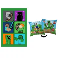 Minecraft Fight Chaos set polarnih deka i jastuka, 2 dijela