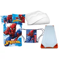   Spider-Man Webmaze dječji, vrtićni set posteljine, podloga, sportska torba i set poplun/jastuk 100x135 cm 40x60 cm