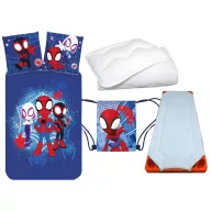   Spider-Man Spidey City Adventures dječja, predškolska posteljina, prekrivač, torba za tjelesni odgoj i komplet jorgan/jastuk 100x135 cm 40x60 cm