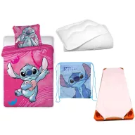   Disney Lilo i Stitch Alien Heartbeat dječja posteljina, podloga, torba za sport i set pokrivač/jastuk 100x135 cm 40x60 cm