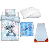  Disney Lilo i Stitch Pastel Blue Scrump dječja i vrtićka posteljina, podloga, sportska torba i set popluna/jastuka 100x135 cm 40x60 cm