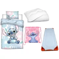   Disney Lilo i Stitch Pastel Blue Paradise dječji set posteljine za vrtić, podložak, sportska torba i poplun/jastuk 100x135 cm 40x60 cm
