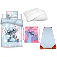   Disney Lilo i Stitch Pastel Blue Planet dječji, vrtićki set posteljine, podloge, torbe za šport i popluna/jastuka 100x135 cm 40x60 cm