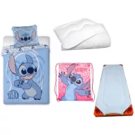   Disney Lilo i Stitch Whirlwind Blue Planet dječji, vrtić posteljina, podložak, sportska torba i set jorgana/jastuka 100x135 cm 40x60 cm