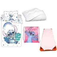   Disney Lilo i Stitch Rainbow Planet dječji set posteljine za vrtić, prostirka, torba za sport i set pokrivača/jastuka 100x135 cm 40x60 cm