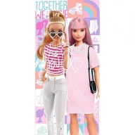 Barbie Together kupka ručnik, plažni ručnik 70x140cm