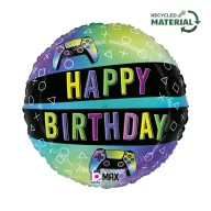   Sretan rođendan Vivid Gaming Happy Birthday folijski balon 46 cm