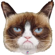 Životinje Face Grumpy Cat folijski balon 61 cm