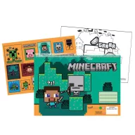   Minecraft Creepers Need Hugs Spiralni blok za skice A4, 40 stranica s naljepnicama